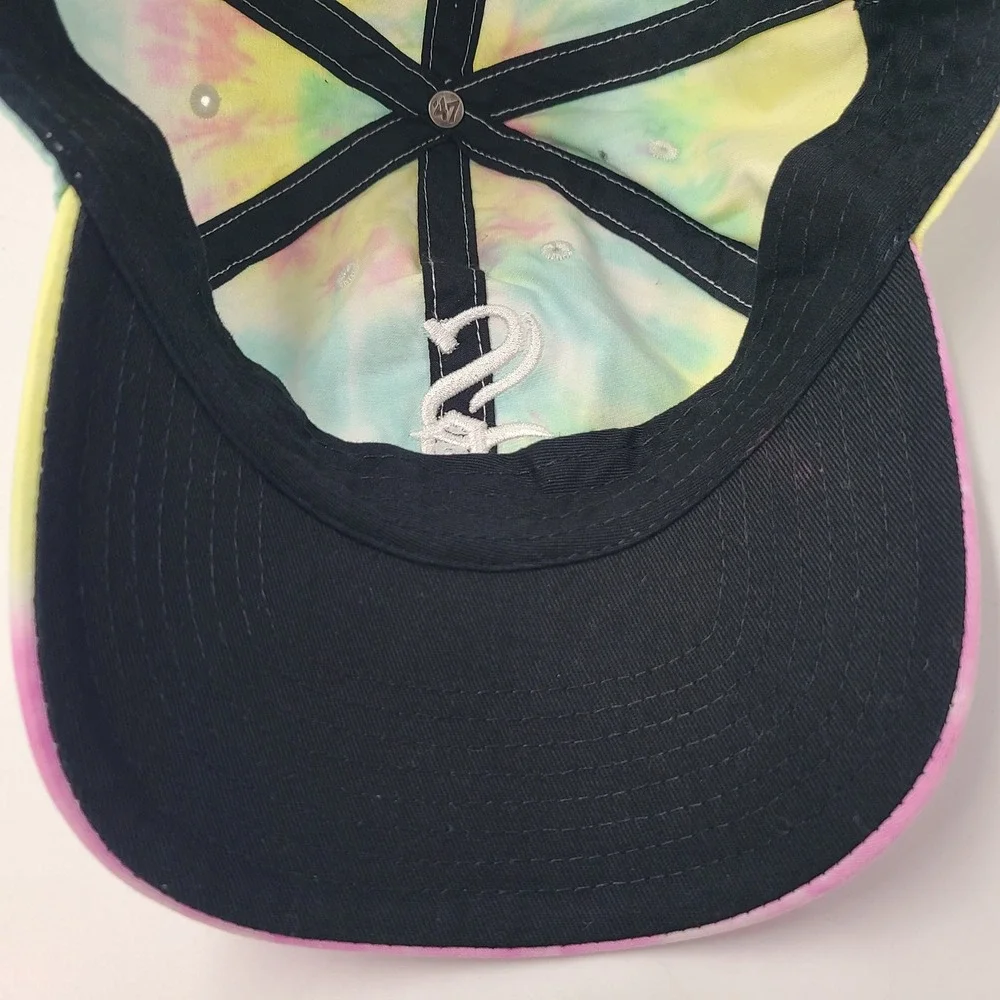 Women Chicago White Sox Hat Strapback 47 Brand Clean Up Pastel Tie Dye MLB Logo
